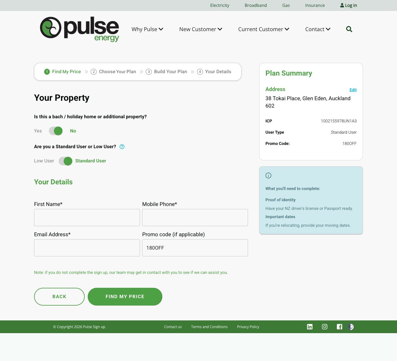 Find My Price: property — Live capture · 12 Sep 2026