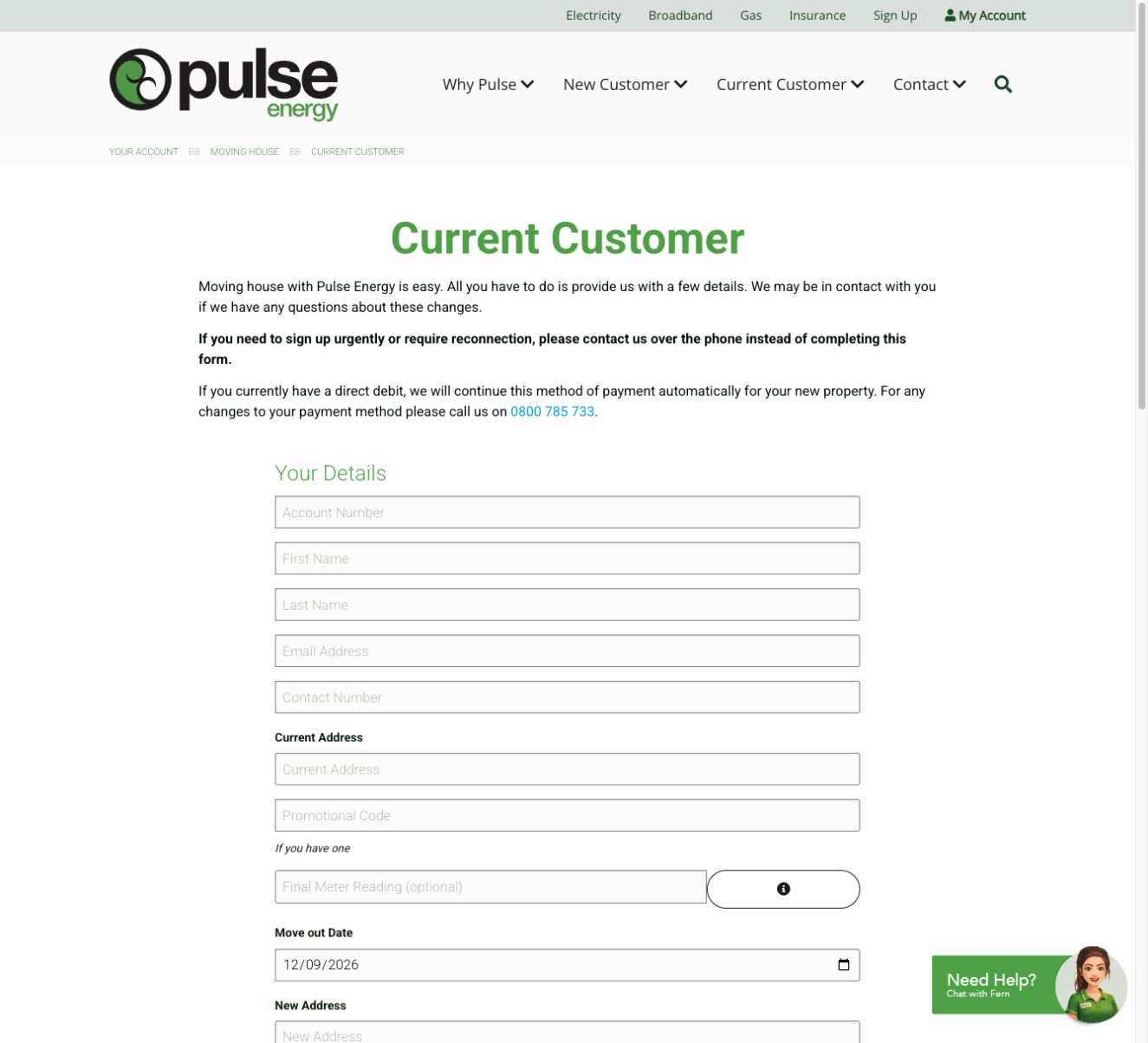 Account and current property — Live capture · 12 Sep 2026